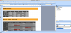 Editing of prepared report in the visual designer