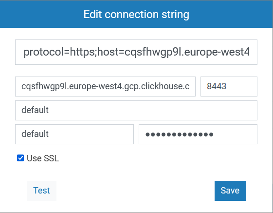 connection string edit