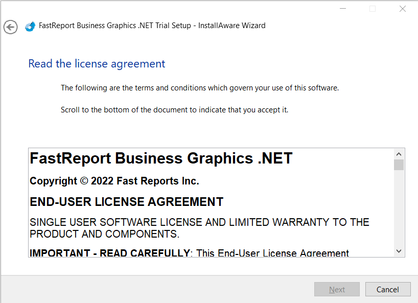 Installing FastReport Business Graphics