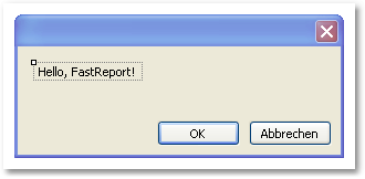Beispiel 1: "Hello, FastReport!" | FastReport .NET