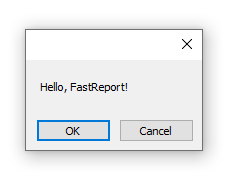 Example 1. "Hello, FastReport!" | FastReport Desktop