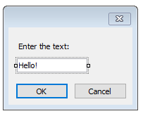 Example 2. Ask for a text from the user | FastReport Desktop