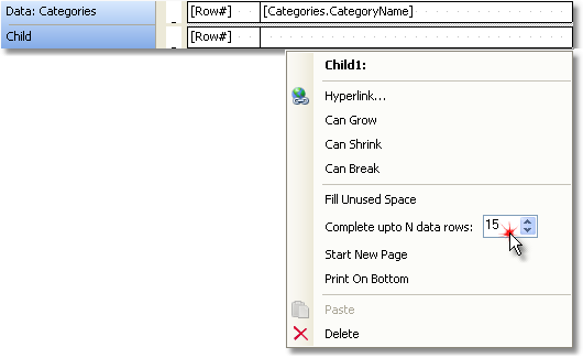 Printing empty data rows | FastReport Desktop