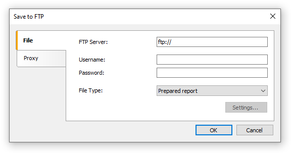 Export to FTP | FastReport Desktop