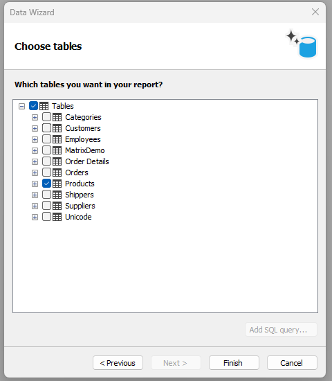 Example 1. Creating a report manually | FastReport Desktop