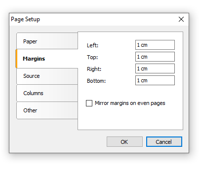 Page properties | FastReport Desktop