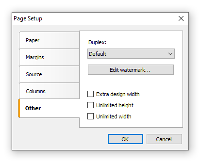 Page properties | FastReport Desktop