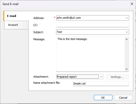 Sendemail Fast Sending the report by email | FastReport Desktop