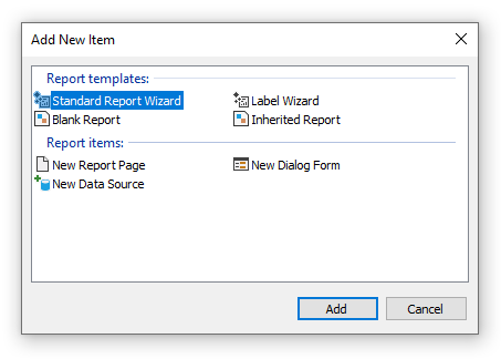 Example 2. Creating a report with the wizard | FastReport Desktop