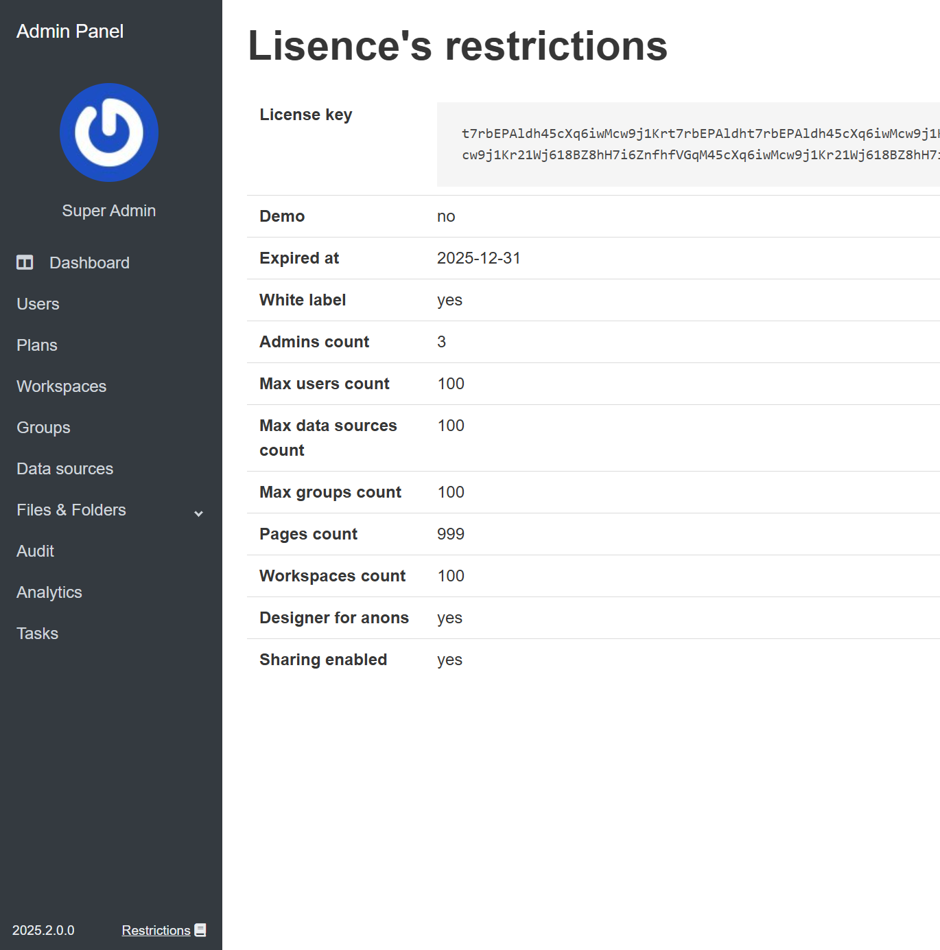 restrictions