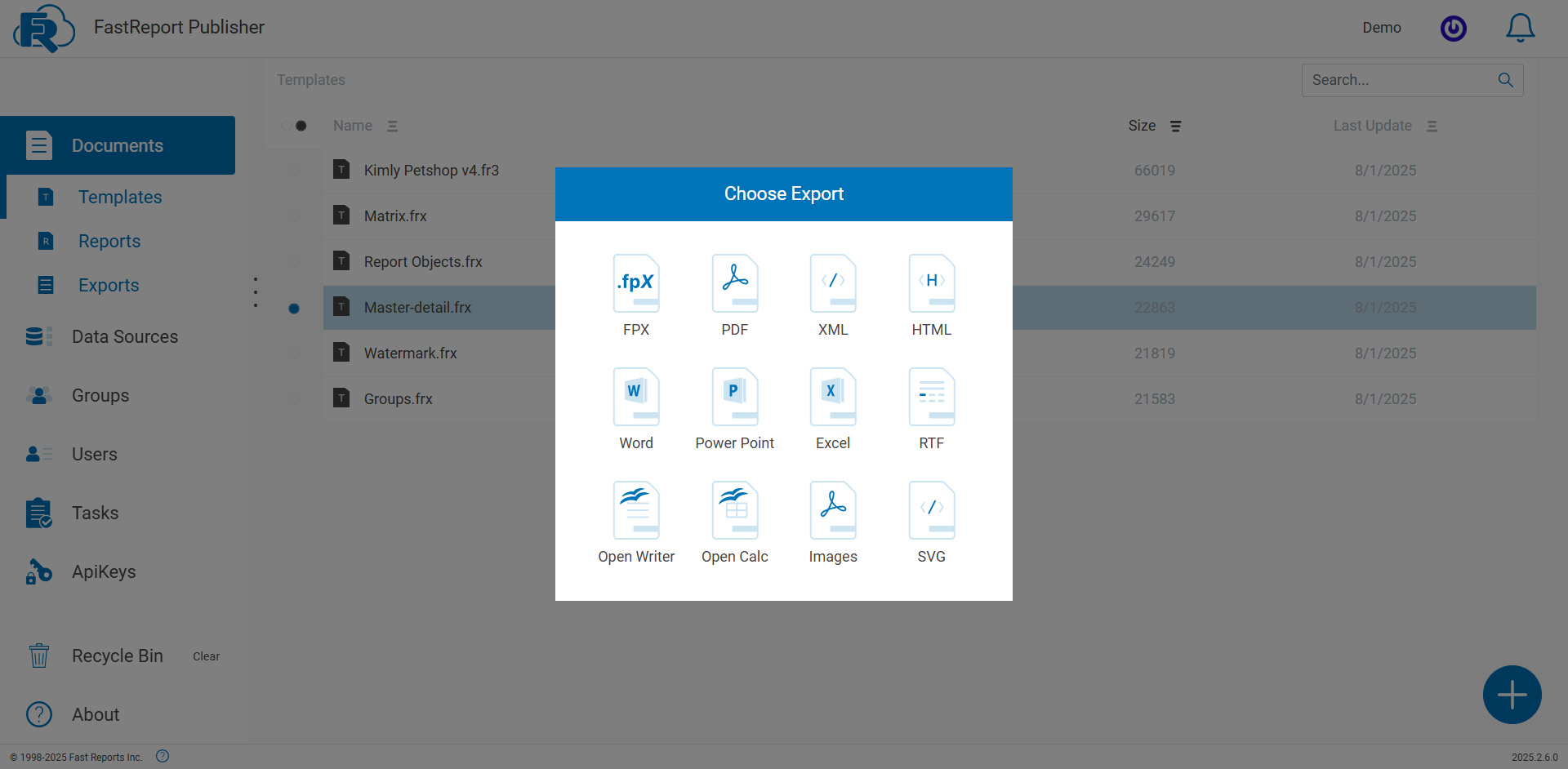 FastReport Publisher