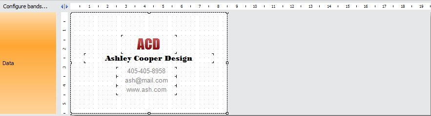 Business card report template is ready