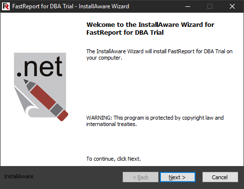 FastReport for DBA installation. First step.