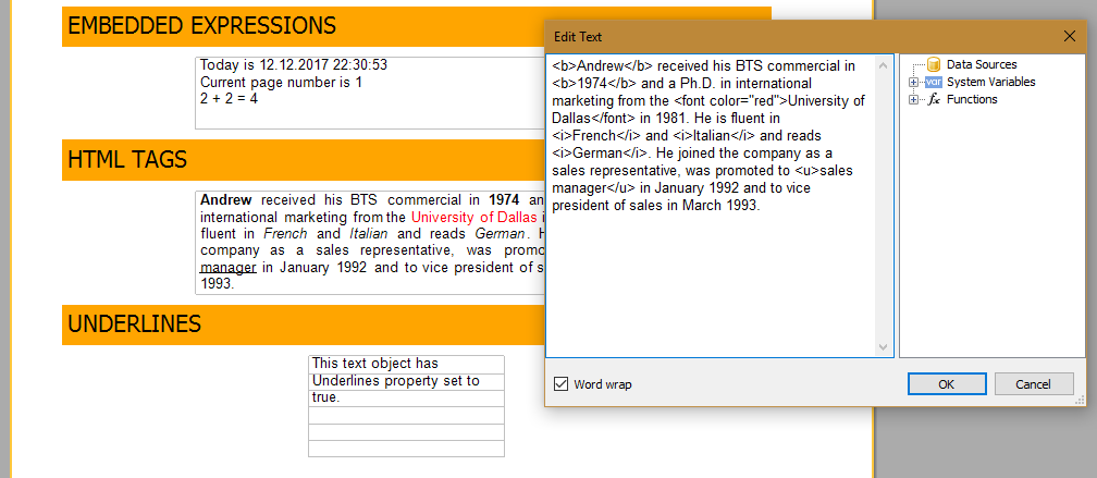 fastreport pdf export font