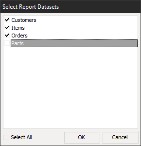 Report datasets