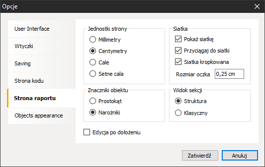 Page options