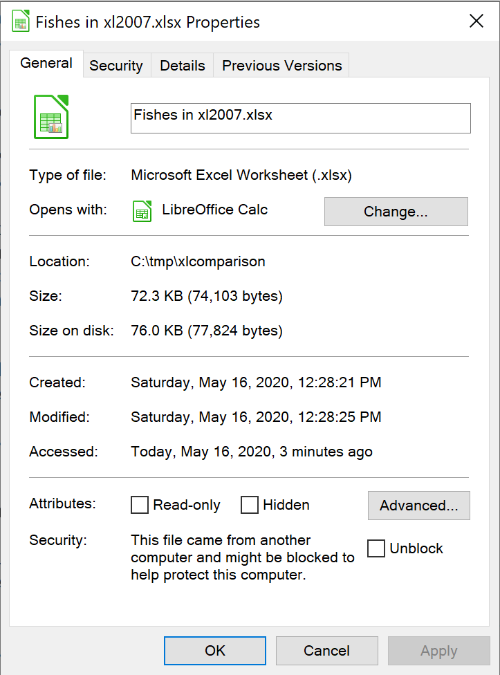 Size comparison XLS XLSX XML Excel 2007