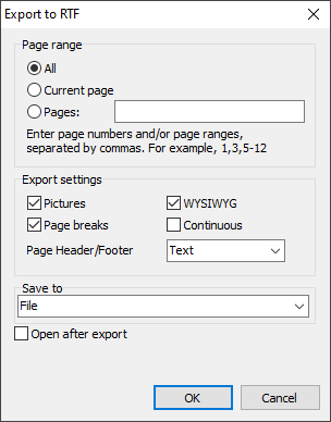 RTF images and WYSIWYG setting in Delphi and Lazarus