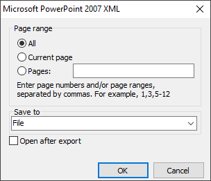 Zapisz do Microsoft PowerPoint 2007 XML