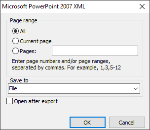 Настройки Microsoft PowerPoint 2007 XML