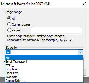 Zapisz do Microsoft PowerPoint 2007 XML