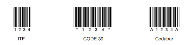 ITFï¼CODE 39åCodabarçæ¯è¾