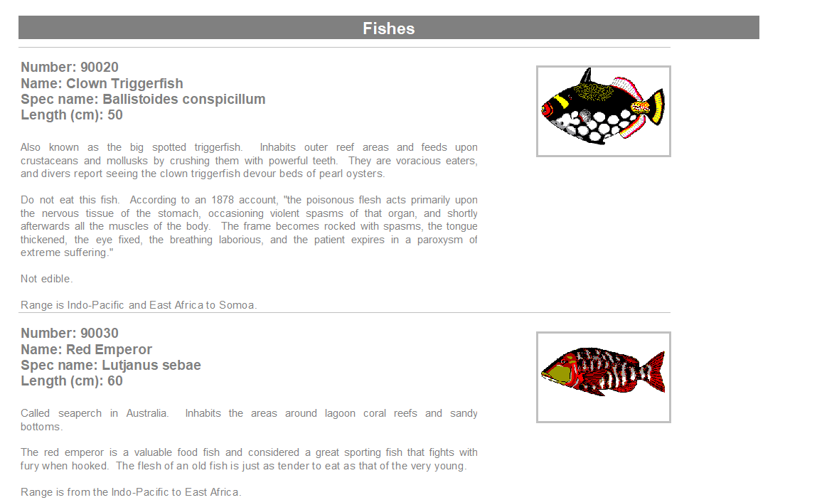 Table XLSX with illustrations