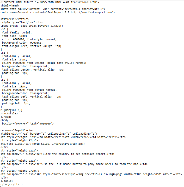 Przykład kodu warstwowego HTML5