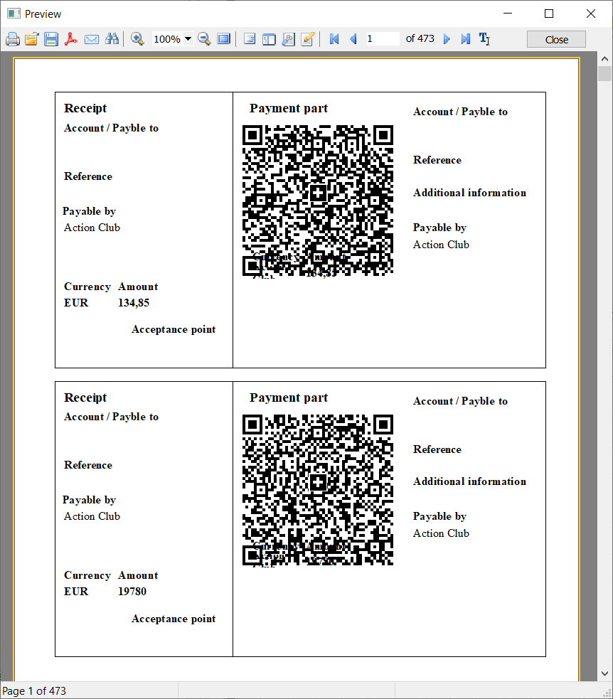 Final result of Swiss QR code bill 