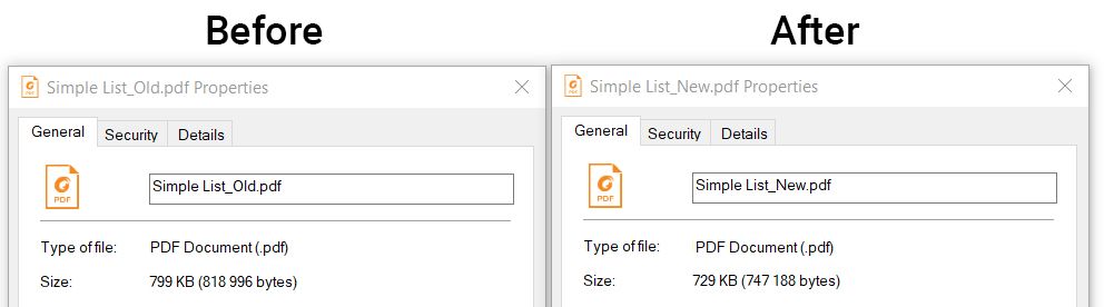 Smaller size of PDF export in FastReport .NET 